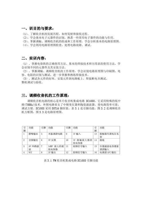 SMT调频收音机实训报告 (2)
