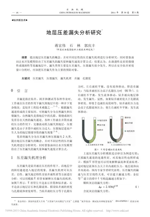 地层压差漏失分析研究_蒋宏伟