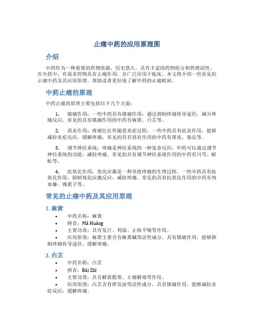 止痛中药的应用原理图