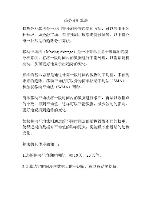 趋势分析算法