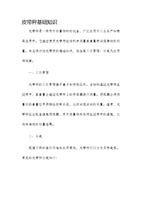 皮带秤基础知识
