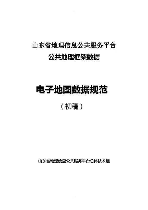 山东省公共服务平台电子地图数据标准201007
