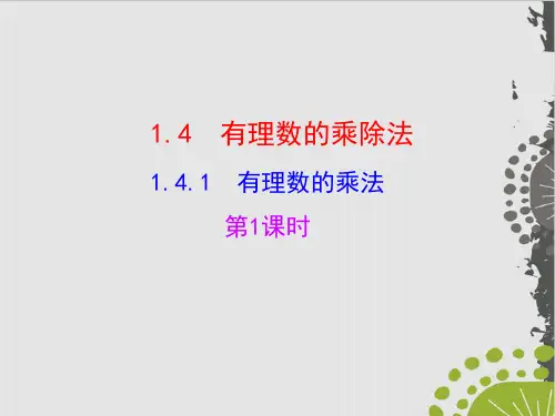 人教版七级上册 数学 课件 有理数的乘法