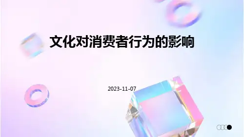 文化对消费者行为的影响