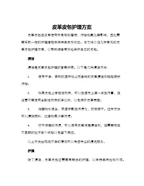 皮革皮包护理方案
