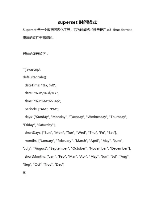 superset 时间格式