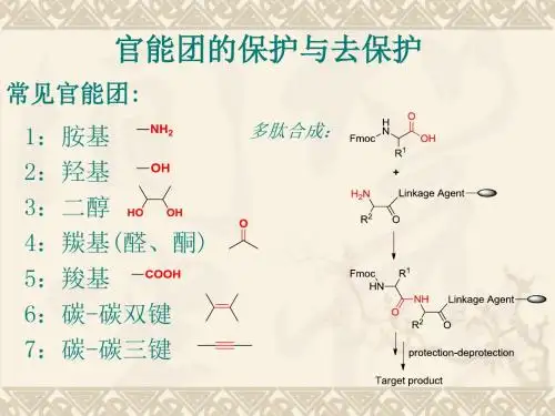 第一讲-官能团的保护与去保护讲诉