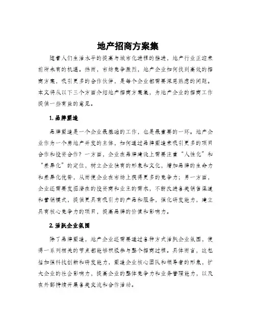 地产招商方案集