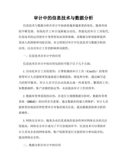 审计中的信息技术与数据分析