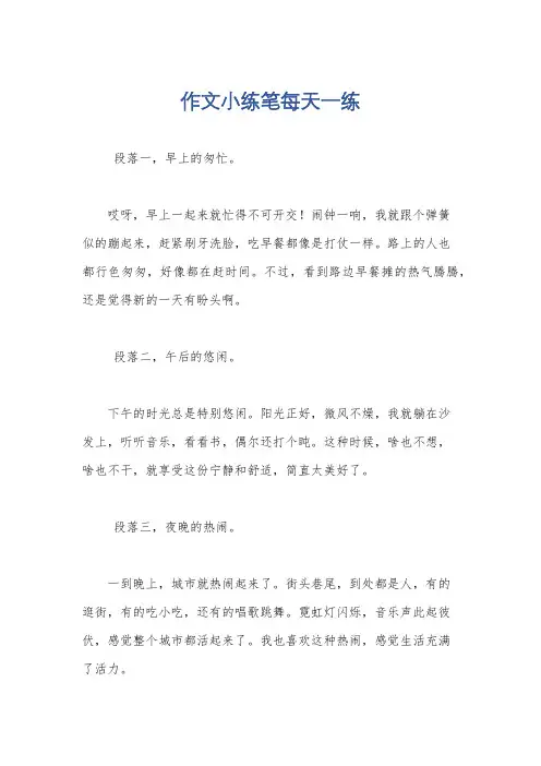 作文小练笔每天一练