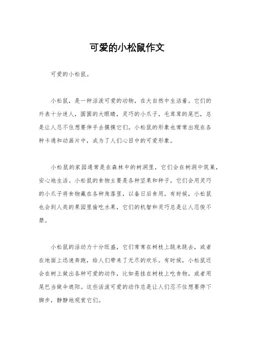 可爱的小松鼠作文