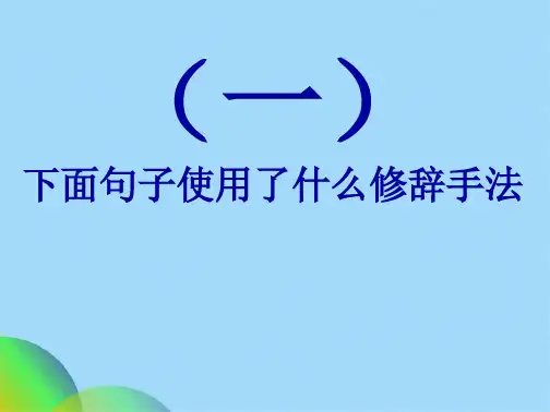 修辞手法练习题及答案ppt(共17张PPT)