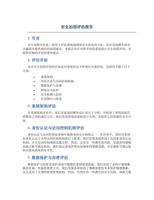 安全加固评估报告