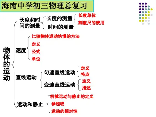 海南中学初三物理总复习