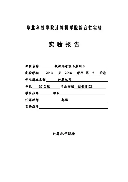数据库报告