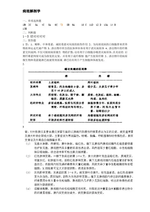 病理解剖学(升本)A