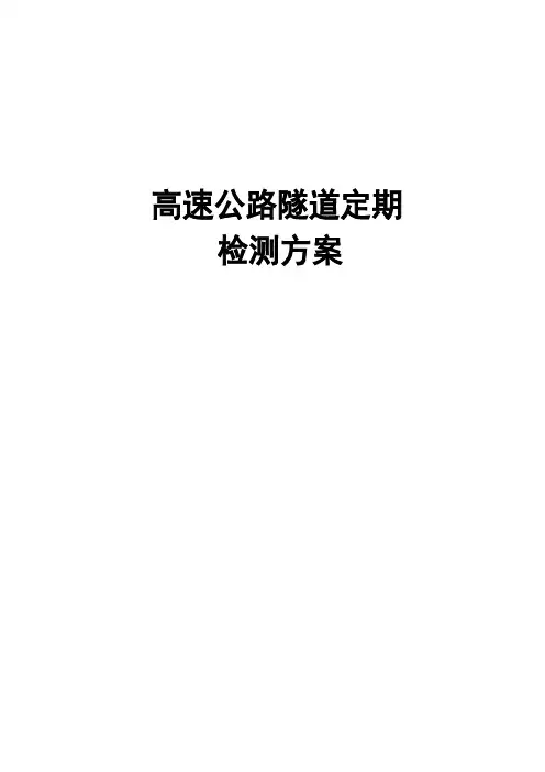 隧道病害专项检测方案