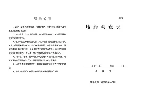 地籍调查表