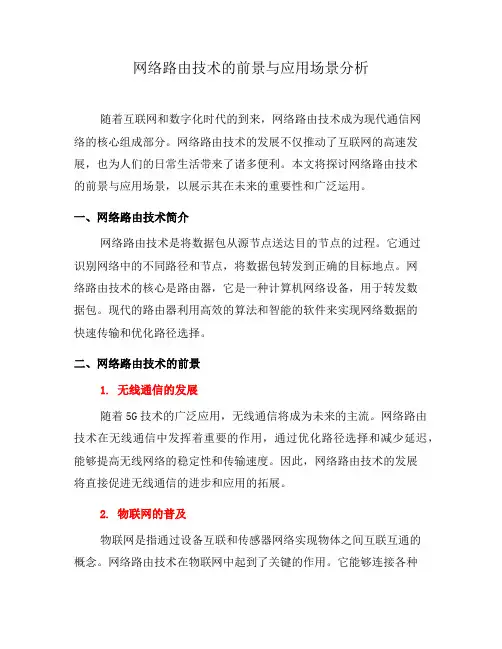 网络路由技术的前景与应用场景分析(系列六)