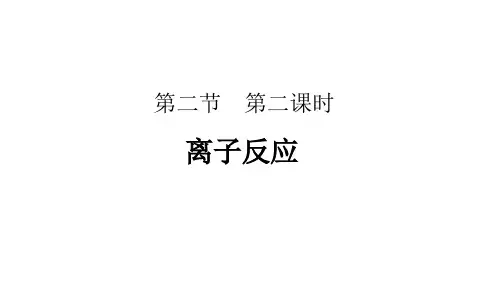 第2课时 离子反应