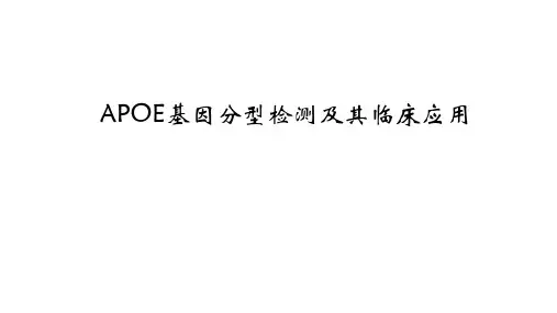 APOE基因分型检测