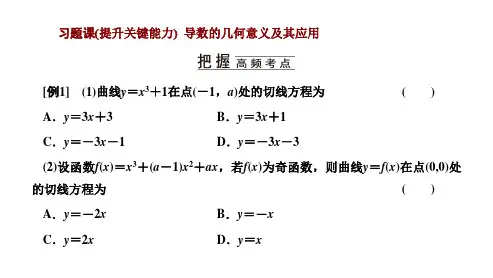 人教A版高中数学选择性必修第二册习题课导数的几何意义及其应用课件