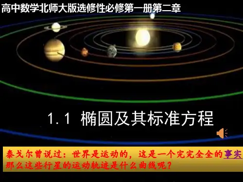 椭圆及其标准方程ppt课件