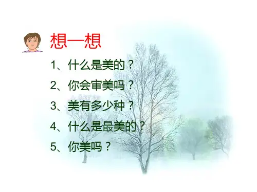 树立正确的审美观PPT课件