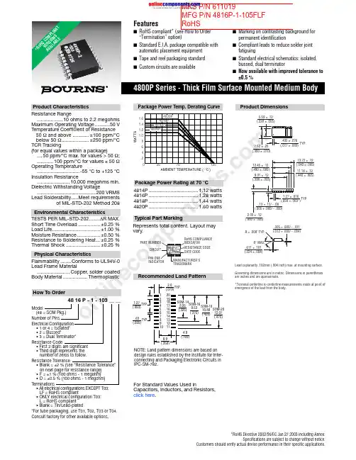 4816P-T01-471LF-精密厚膜电阻器-数据表说明书