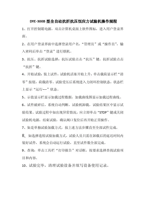 DYE-300B型全自动抗折抗压恒应力试验机