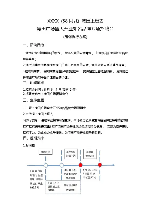 专场招聘会执行方案