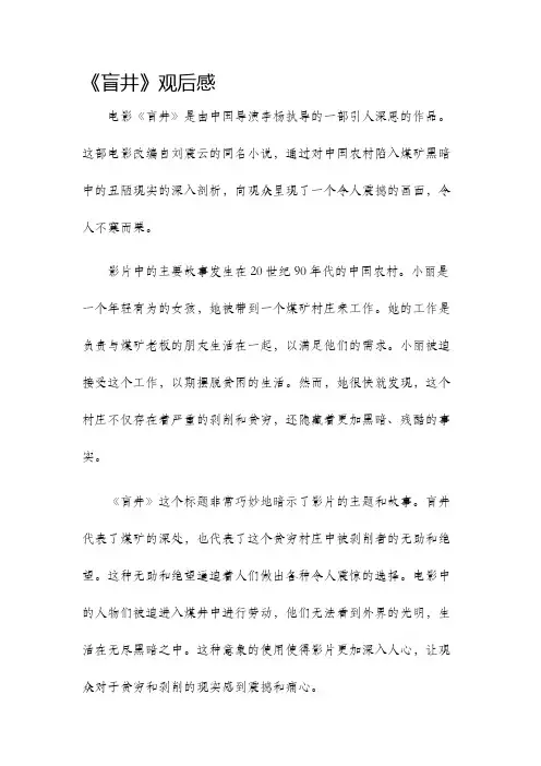 盲井观后感