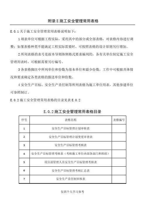 SL721-2015-水利水电工程施工安全管理导则【全套表格】
