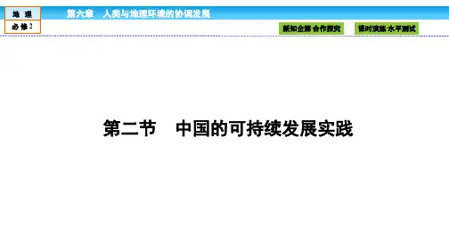 人教版高中地理必修2教学课件：第6章 人类与地理环境的协调发展6.2 中国的可持续发展实践