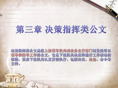 决策指挥类公文 决定