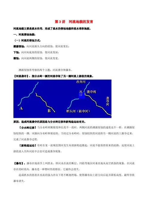 2020届高考地理一轮复习专题4.3河流地貌的发育教案(含解析)