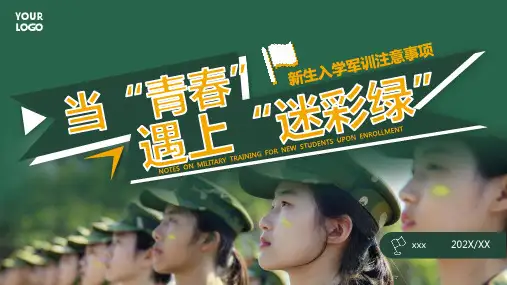 新生入学军训注意事项主题培训PPT课件