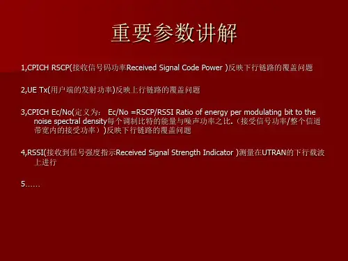 WCDMA网络质量问题分析总结