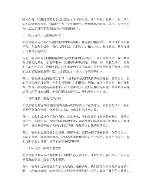 大学生宿舍实践心得体会