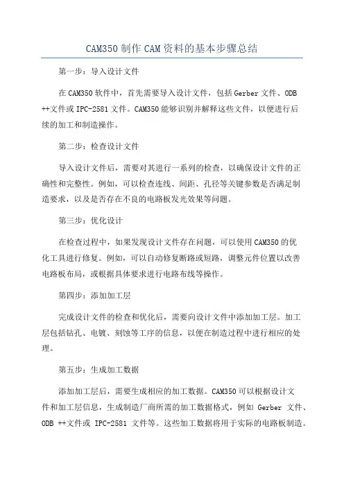CAM350制作CAM资料的基本步骤总结