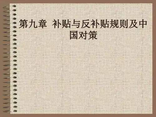 WTO第9章补贴与反补贴