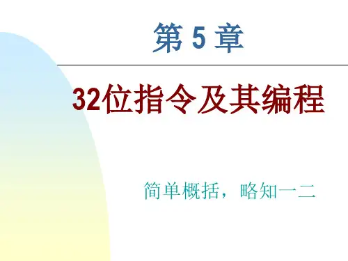 32位指令及其编程