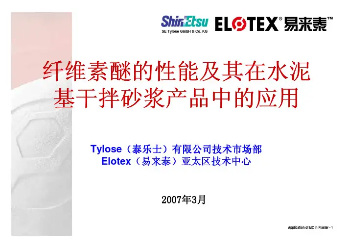 纤维素醚的性能及其在水泥基干混砂浆产品中的应用