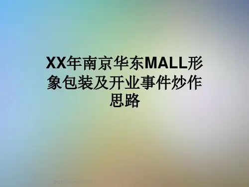 XX年南京华东MALL形象包装及开业事件炒作思路