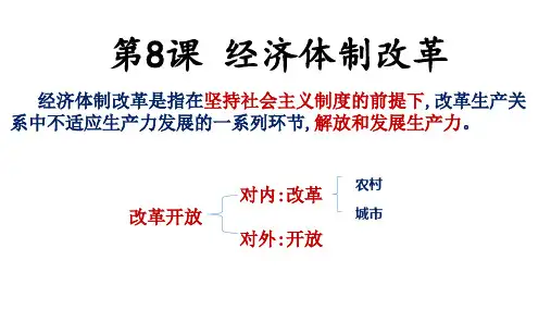 部编人教版八年级下册历史第8课经济体制改革课件(共30张PPT)