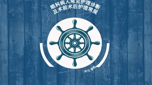 眼科病人常见护理诊断及术前术后护理常规参考课件