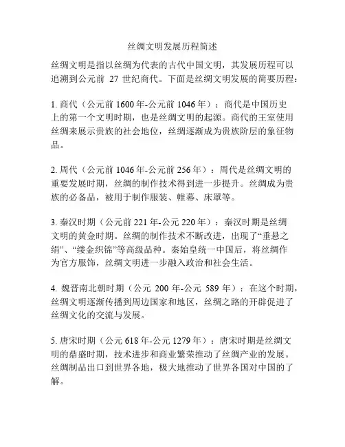 丝绸文明发展历程简述