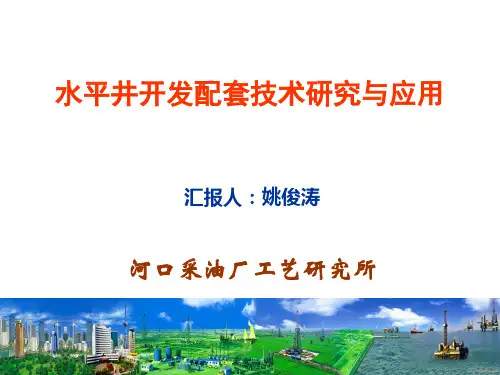 水平井开发配套技术研究与应用