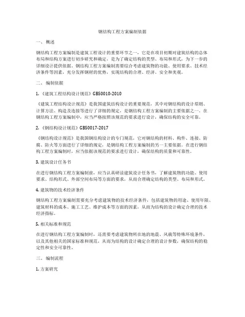 钢结构工程方案编制依据