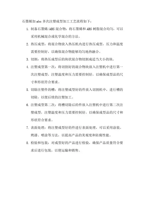 石墨烯加abc多次注塑成型加工工艺流程